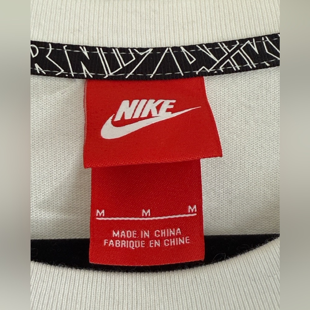 Vintage 90s Nike Air Spellout Crewneck Sweatshirt Men Size Small All Over White - Picture 2 of 9